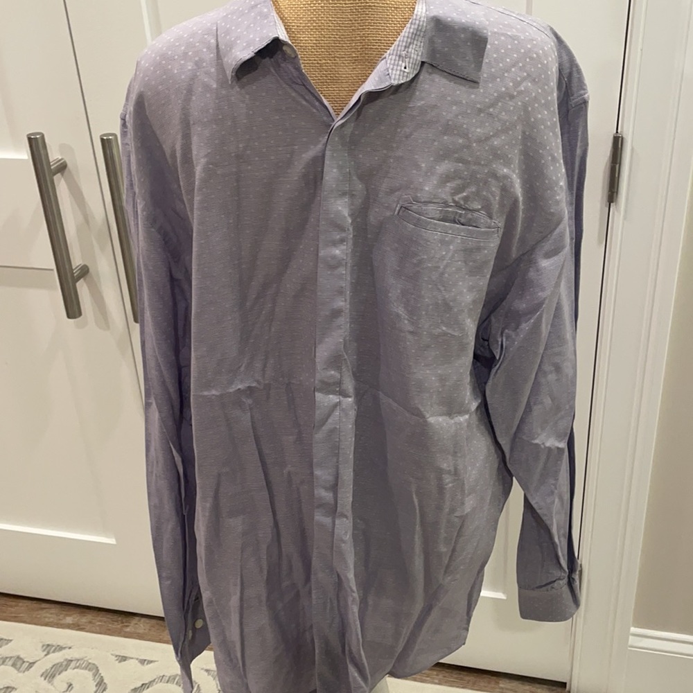 {Calvin Klein} XL purple long button down shirt